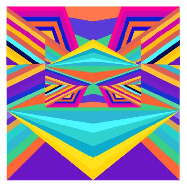 Kaynak için vektör renkli geometrik ve eğri arkaplan deseni