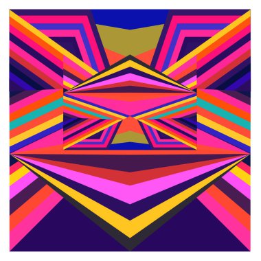 Kaynak için vektör renkli geometrik ve eğri arkaplan deseni