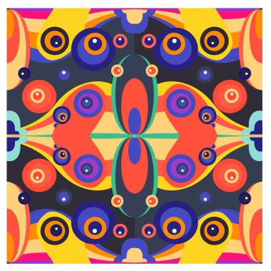 Kaynak için vektör renkli geometrik ve eğri arkaplan deseni