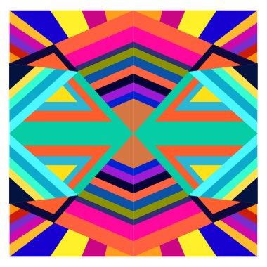 Kaynak için vektör renkli geometrik ve eğri arkaplan deseni