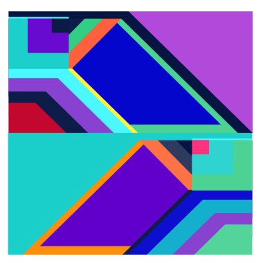 Kaynak için vektör renkli geometrik ve eğri arkaplan deseni