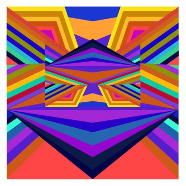 Kaynak için vektör renkli geometrik ve eğri arkaplan deseni