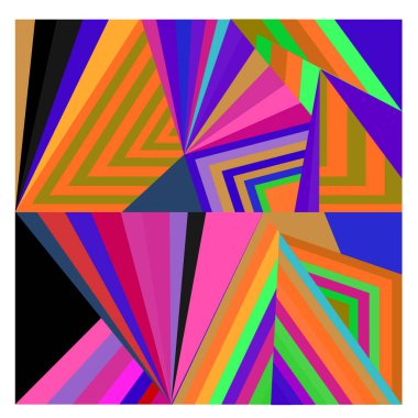 Kaynak için vektör renkli geometrik ve eğri arkaplan deseni