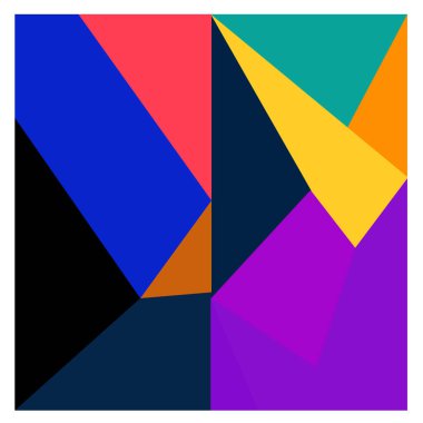 Kaynak için vektör renkli geometrik ve eğri arkaplan deseni