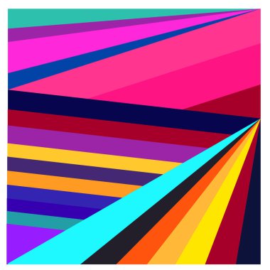 Kaynak için vektör renkli geometrik ve eğri arkaplan deseni