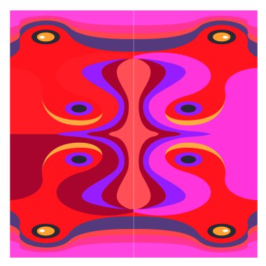 Kaynak için vektör renkli geometrik ve eğri arkaplan deseni