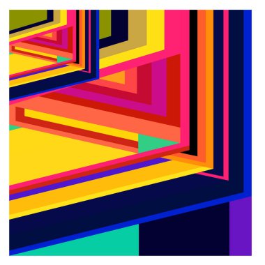 Kaynak için vektör renkli geometrik ve eğri arkaplan deseni