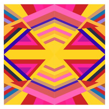 Kaynak için vektör renkli geometrik ve eğri arkaplan deseni