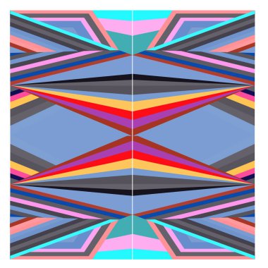 Kaynak için vektör renkli geometrik ve eğri arkaplan deseni