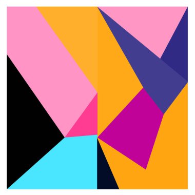 Kaynak için vektör renkli geometrik ve eğri arkaplan deseni