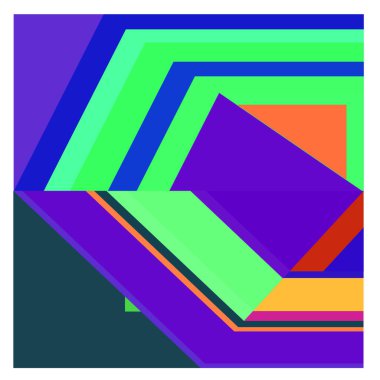 Kaynak için vektör renkli geometrik ve eğri arkaplan deseni