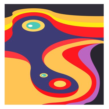 Kaynak için vektör renkli geometrik ve eğri arkaplan deseni