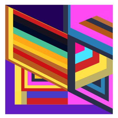 Kaynak için vektör renkli geometrik ve eğri arkaplan deseni