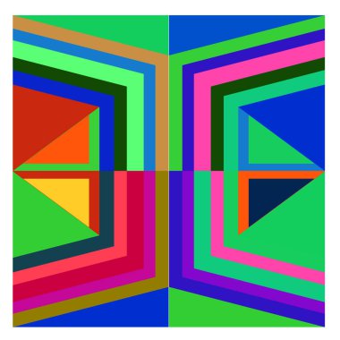 Kaynak için vektör renkli geometrik ve eğri arkaplan deseni