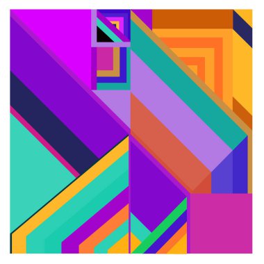 Kaynak için vektör renkli geometrik ve eğri arkaplan deseni