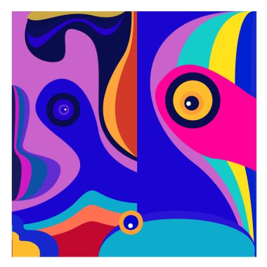 Kaynak için vektör renkli geometrik ve eğri arkaplan deseni