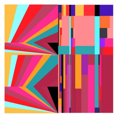 Kaynak için vektör renkli geometrik ve eğri arkaplan deseni