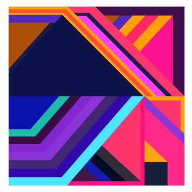 Kaynak için vektör renkli geometrik ve eğri arkaplan deseni