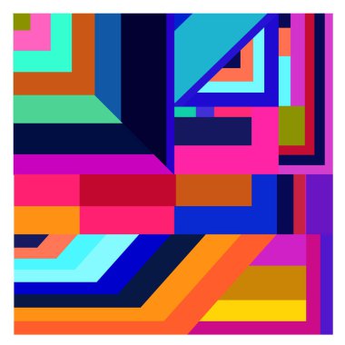 Kaynak için vektör renkli geometrik ve eğri arkaplan deseni