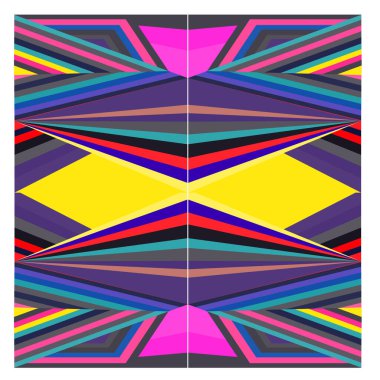 Kaynak için vektör renkli geometrik ve eğri arkaplan deseni