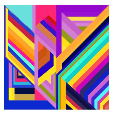 Kaynak için vektör renkli geometrik ve eğri arkaplan deseni