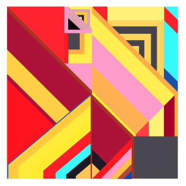 Kaynak için vektör renkli geometrik ve eğri arkaplan deseni