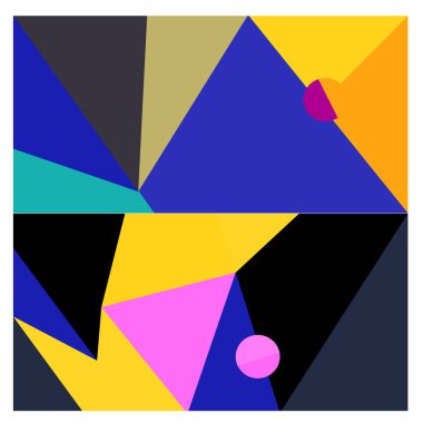 Kaynak için vektör renkli geometrik ve eğri arkaplan deseni