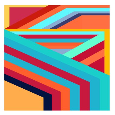 Kaynak için vektör renkli geometrik ve eğri arkaplan deseni