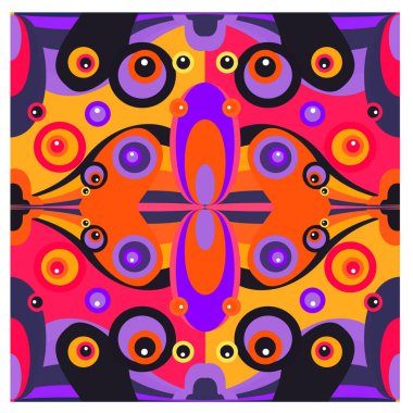 Kaynak için vektör renkli geometrik ve eğri arkaplan deseni