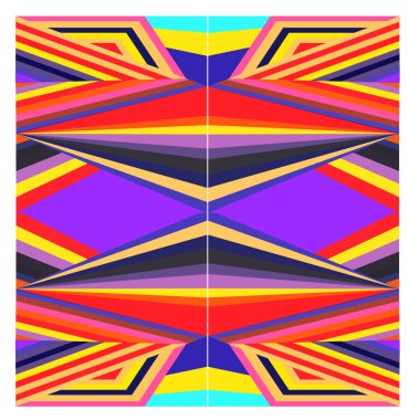 Kaynak için vektör renkli geometrik ve eğri arkaplan deseni