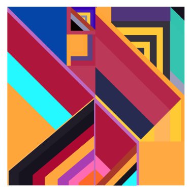 Kaynak için vektör renkli geometrik ve eğri arkaplan deseni