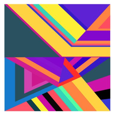 Kaynak için vektör renkli geometrik ve eğri arkaplan deseni