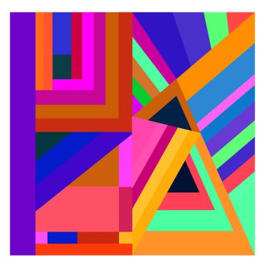 Kaynak için vektör renkli geometrik ve eğri arkaplan deseni