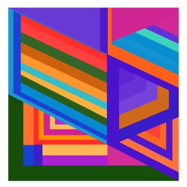 Kaynak için vektör renkli geometrik ve eğri arkaplan deseni