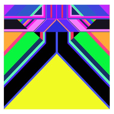 Kaynak için vektör renkli geometrik ve eğri arkaplan deseni