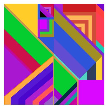 Kaynak için vektör renkli geometrik ve eğri arkaplan deseni