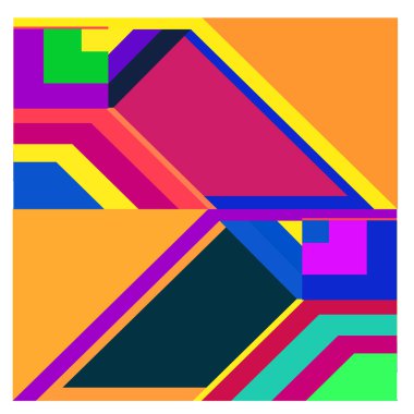 Kaynak için vektör renkli geometrik ve eğri arkaplan deseni