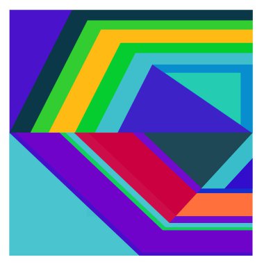 Kaynak için vektör renkli geometrik ve eğri arkaplan deseni