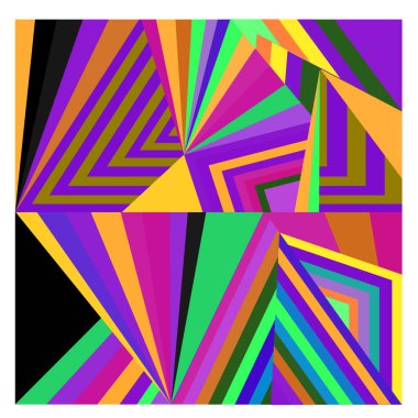 Kaynak için vektör renkli geometrik ve eğri arkaplan deseni