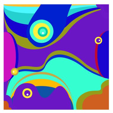 Kaynak için vektör renkli geometrik ve eğri arkaplan deseni