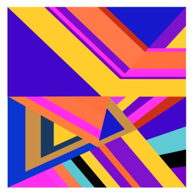 Kaynak için vektör renkli geometrik ve eğri arkaplan deseni