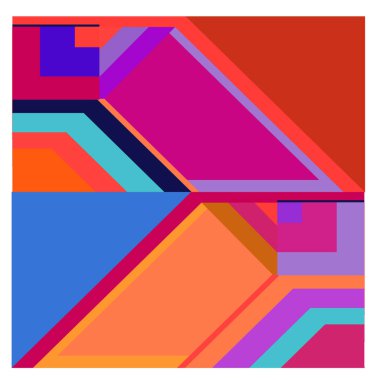 Kaynak için vektör renkli geometrik ve eğri arkaplan deseni