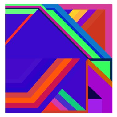 Kaynak için vektör renkli geometrik ve eğri arkaplan deseni