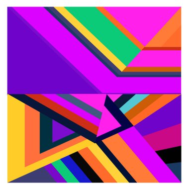 Kaynak için vektör renkli geometrik ve eğri arkaplan deseni