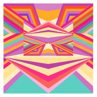 Kaynak için vektör renkli geometrik ve eğri arkaplan deseni