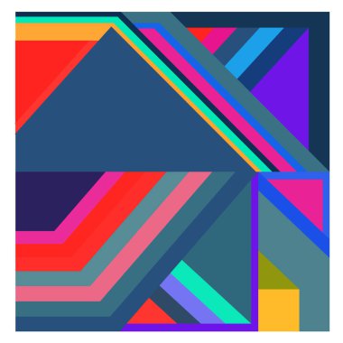 Kaynak için vektör renkli geometrik ve eğri arkaplan deseni