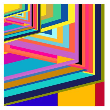 Kaynak için vektör renkli geometrik ve eğri arkaplan deseni