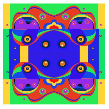 Kaynak için vektör renkli geometrik ve eğri arkaplan deseni