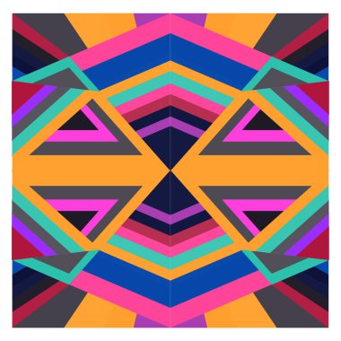 Kaynak için vektör renkli geometrik ve eğri arkaplan deseni