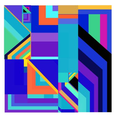 Kaynak için vektör renkli geometrik ve eğri arkaplan deseni